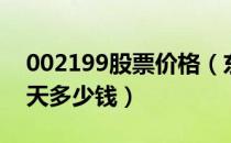 002199股票价格（东晶电子002199股票今天多少钱）