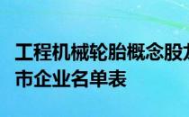 工程机械轮胎概念股龙头一览工程机械轮胎上市企业名单表