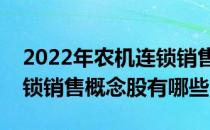 2022年农机连锁销售概念股龙头一览农机连锁销售概念股有哪些