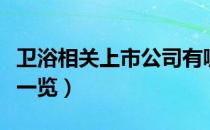 卫浴相关上市公司有哪些（卫浴上市公司龙头一览）