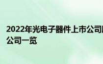 2022年光电子器件上市公司股票有哪些光电子器件概念上市公司一览