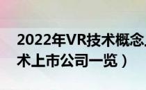 2022年VR技术概念上市公司有哪些（VR技术上市公司一览）