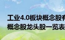 工业4.0板块概念股有哪些（2022年工业4.0概念股龙头股一览表）