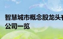 智慧城市概念股龙头有哪些智慧城市概念上市公司一览