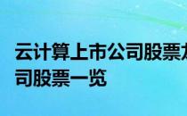 云计算上市公司股票龙头有哪些云计算上市公司股票一览