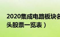 2020集成电路板块名单有哪些（集成电路龙头股票一览表）