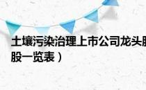 土壤污染治理上市公司龙头股票有哪些（土壤污染治理概念股一览表）