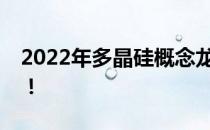 2022年多晶硅概念龙头股票一览一分钟吃透！