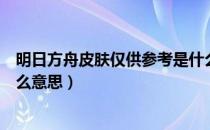 明日方舟皮肤仅供参考是什么意思（明日方舟联动皮肤是什么意思）