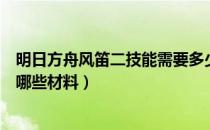 明日方舟风笛二技能需要多少材料（明日方舟风笛精二所需哪些材料）