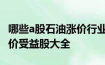 哪些a股石油涨价行业个股受益2022年石油涨价受益股大全