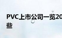 PVC上市公司一览2022年PVC上市公司有哪些