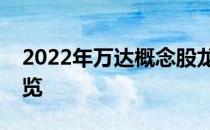 2022年万达概念股龙头有哪些万达概念股一览