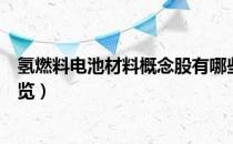 氢燃料电池材料概念股有哪些（氢燃料电池材料上市公司一览）