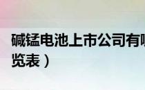 碱锰电池上市公司有哪些（碱锰电池概念股一览表）