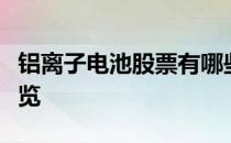 铝离子电池股票有哪些铝离子电池概念股票一览