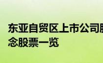 东亚自贸区上市公司股票有哪些东亚自贸区概念股票一览