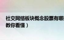 社交网络板块概念股票有哪些（社交网络概念股一览1分钟教你看懂）