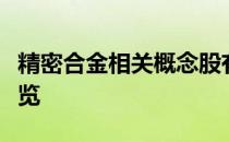 精密合金相关概念股有哪些精密合金概念股一览