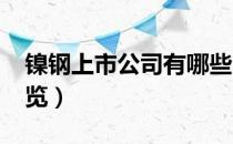 镍钢上市公司有哪些（2022年镍钢概念股一览）