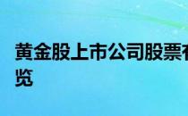 黄金股上市公司股票有哪些黄金股概念股票一览