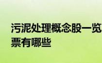 污泥处理概念股一览2021年污泥处理概念股票有哪些