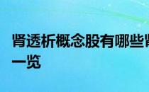 肾透析概念股有哪些肾透析概念上市公司龙头一览