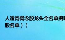 人造肉概念股龙头全名单揭晓！人造肉概念股有哪些（（附股名单））