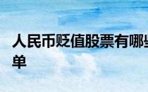 人民币贬值股票有哪些人民币贬值概念股票名单