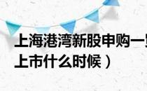 上海港湾新股申购一览表（605598上海港湾上市什么时候）