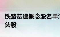 铁路基建概念股名单汇总：哪些是铁路基建龙头股