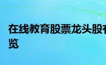 在线教育股票龙头股有哪些在线教育概念股一览