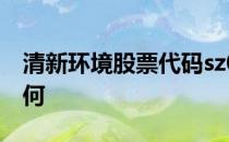 清新环境股票代码sz002573清新环境股票如何