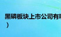 黑磷板块上市公司有哪些（黑磷概念股票一览）