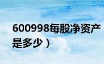 600998每股净资产（九州通600998净资产是多少）