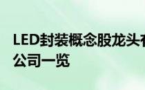 LED封装概念股龙头有哪些LED封装概念上市公司一览