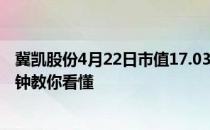 冀凯股份4月22日市值17.03亿冀凯股份股价多少钱一股5分钟教你看懂